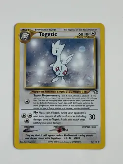 Pokemon TCG Togetic 16/111 Neo Genesis Unlimited Holo - Image 1