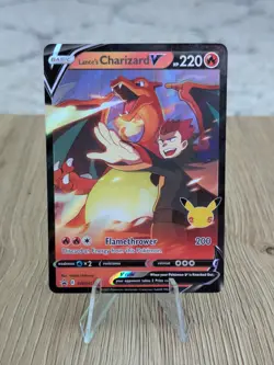 Pokemon TCG Card Lance’s Charizard V SWSH133 Celebrations Black Star Promo NM - Image 1