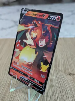 Pokemon TCG Card Lance’s Charizard V SWSH133 Celebrations Black Star Promo NM - Image 3