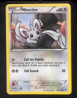 Minccino Common Pokemon Card Legendary Treasures 104/113 LP - Image 1