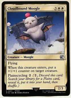 Cloudbound Moogle -#11-MTG-FINAL FANTASY-Regular-NM - Image 1