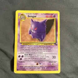 Gengar 20/62 Pokemon Fossil 2000 Non Holo LP - Image 1