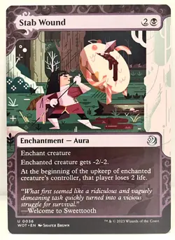 MTG - Stab Wound-#36 - Wilds of Eldraine: Enchanting Tales -Regular-NM - Image 1