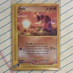 Pokemon TCG Onix 098/147 Aquapolis Common Regular English Basic 60HP - Image 1