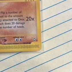 Pokemon TCG Onix 098/147 Aquapolis Common Regular English Basic 60HP - Image 5
