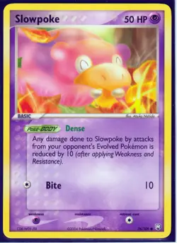 VINTAGE POKEMON EX TEAM ROCKET RETURNS- SLOWPOKE 76/109- COMMON-REGULAR- NM - Image 1