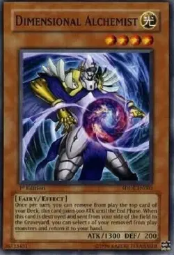 YUGIOH Dimensional Alchemist SDDE-EN002 1st edition 2008 Light-played LP - Image 1