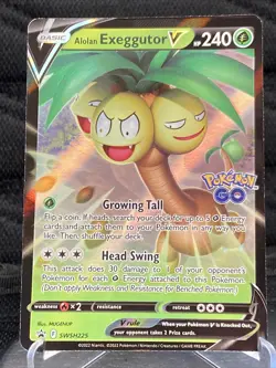 Pokemon TCG Sword & Shield Alolan Exeggutor V SWSH225 Black Star Promo Standard - Image 1