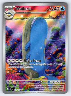 Wailord 162/159 Holo Illustration Rare JTG Pokemon TCG NM - Image 1