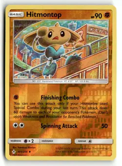 Hitmontop 101/214 Uncommon Unbroken Bonds Pokemon Reverse Holo Moderately Played - Image 1