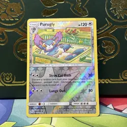 Purugly 160/214 Rare Unbroken Bonds Pokemon Reverse Holo NM - Image 1