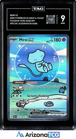 Pokemon 2024 Mew ex 232/091 Full Art SIR Paldean Fates TAG 9 - Image 1
