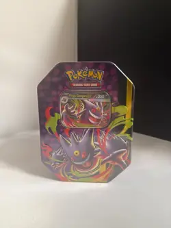 Pokemon TCG Mega Moonlit Tin Mega Gengar ex New Sealed 4 Booster Packs - Image 1