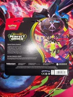 Pokemon Mega Evolution Perfect Order 3 Pack Blister Chikorita Promo Sealed - Image 2