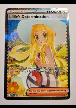 Pokemon TCG Lillie's Determination 184/132 Ultra Prism Secret Rare Full Art Holo - Image 1
