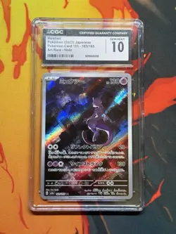 CGC 10 Mewtwo AR 183/165 Japanese Pokemon 151 Art Rare Pokemon Card - Image 1