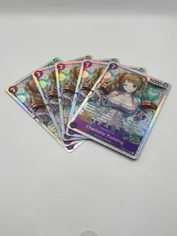One Piece CCG Charlotte Pudding 5x Card Playset PRB02-010 SR - English - ALL NM+ - Image 1