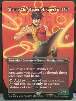 Shang-Chi Master of Kung Fu 370 BORDERLESS Marvel Super Heroes Card Game MTG NM - Image 1