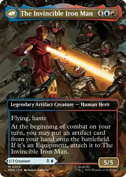 Tony Stark x1 MTG Magic the Gathering - Marvel Super Heroes (Borderless) (0350) - Image 2