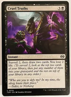 Cruel Truths -#76-MTG- Tarkir: Dragonstorm-Regular-LP - Image 1