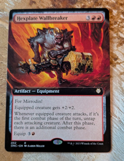 MTG Hexplate Wallbreaker - Commander: Phyrexia: All Will Be One NM Extended Art - Image 1