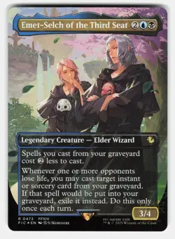EMET-SELCH OF THE THIRD SEAT (BORDERLESS) ( CHOCOBO FOIL ) - MTG - KUREGURE NM/M - Image 1
