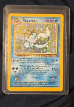 1999 Pokemon Jungle Vaporean Holo Card 12/64 Set of 1 - Image 1