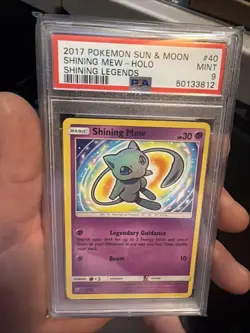 Pokemon PSA 9 Shining Mew 40/73 2017 Shining Legends Shiny Holo Rare - Image 1