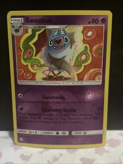 Pokemon TCG Swoobat 88/236 Reverse Holo Rare SM Cosmic Eclipse NM - Image 1