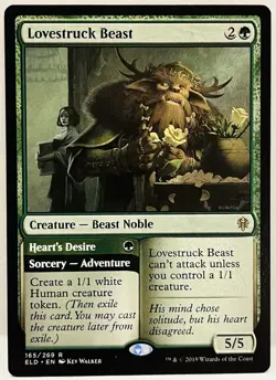 Lovestruck Beast\Heart’s Desire- #165-MTG - Throne of Eldraine (ELD)-Regular-NM - Image 1
