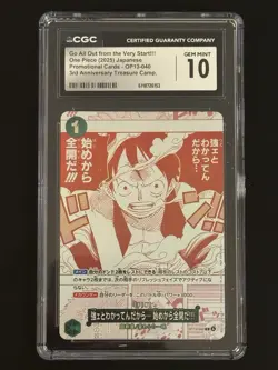 One Piece Go All Out From The Very Start!!! CGC 10 Jap OP13-040 Promo - Image 1