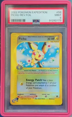 Pokemon TCG Pichu Expedition Base Set 58/165 Reverse Holo Rare PSA 9 2002 - Image 1