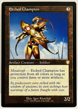 Etched Champion (Retro Frame) - #140-MTG-Commander: The Brothers' War-Regular-NM - Image 1