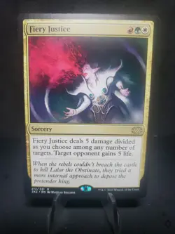 Fiery Justice #212- MTG-Double Masters 2022- Regular-NM - Image 1