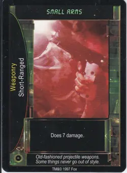 Rare Promo Card 1997 Aliens vs Predator CCG - Small Arms - Image 1