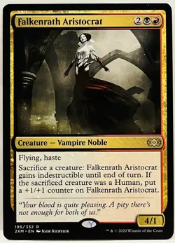 Falkenrath Aristocrat #195- MTG-Double Masters 2XM- Regular- HP - Image 1