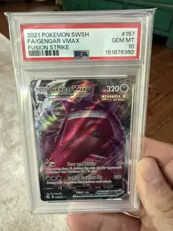 2021 Pokemon Fusion Strike Gengar VMAX 157/264 PSA 10 GEM MINT Alt Art - Image 4