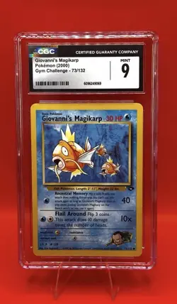 Pokemon Giovanni's Magikarp 73/132 Gym Challenge English Vintage CGC 9 - Image 1