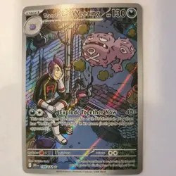 Team Rocket's Weezing 199/182 Illustration Rare Destined Rivals Pokemon TCG NM - Image 1