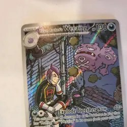 Team Rocket's Weezing 199/182 Illustration Rare Destined Rivals Pokemon TCG NM - Image 2