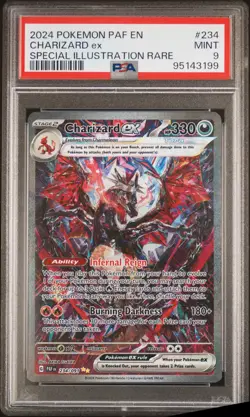 2024 POKEMON PAF EN-PALDEAN FATES SPECIAL ILLUSTRATION RARE CHARIZARD EX PSA 9 - Image 1