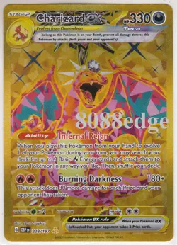 POKEMON "CHARIZARD ex" #228/197 OBSIDIAN FLAMES GOLD HYPER RARE HOLO NM-MINT - Image 1