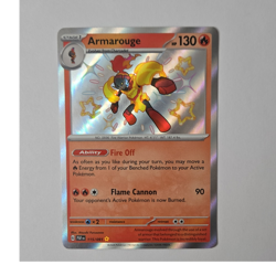 Pokemon TCG Armarouge 115/091 SV: Paldean Fates Shiny Rare Holo Eng 130HP - Image 1