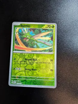 Scyther 123/165 Uncommon 151 Pokemon Reverse Holo Near Mint - Image 1