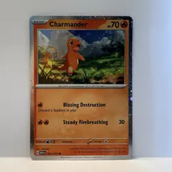 Charmander 004/165 Scarlet And Violet Pokemon TCG Cosmos Holo - Image 2