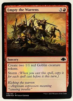 Empty the Warrens -#118-MTG-Dominaria Remastered-FOIL-NM - Image 1