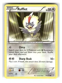 Rufflet 111/124 Common Dragons Exalted Pokemon Lightly Played - Image 1