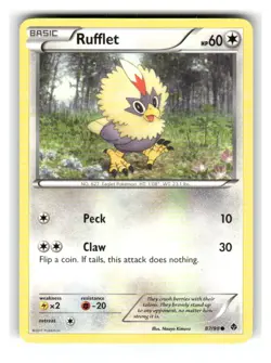Rufflet 87/98 Common Emerging Powers Pokemon Lightly Played - Image 1