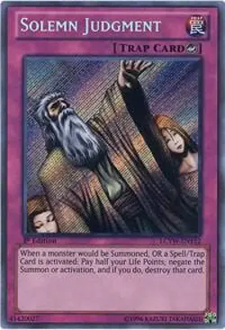Solemn Judgment Unlimited Secret Rare Legendary Collection 3: Yugi's World LCYW- - Image 1