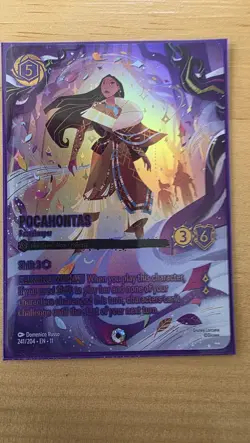 Disney Lorcana Pocahontas Peacekeeper (iconic) 241/204 Winterspell Foil - Image 2